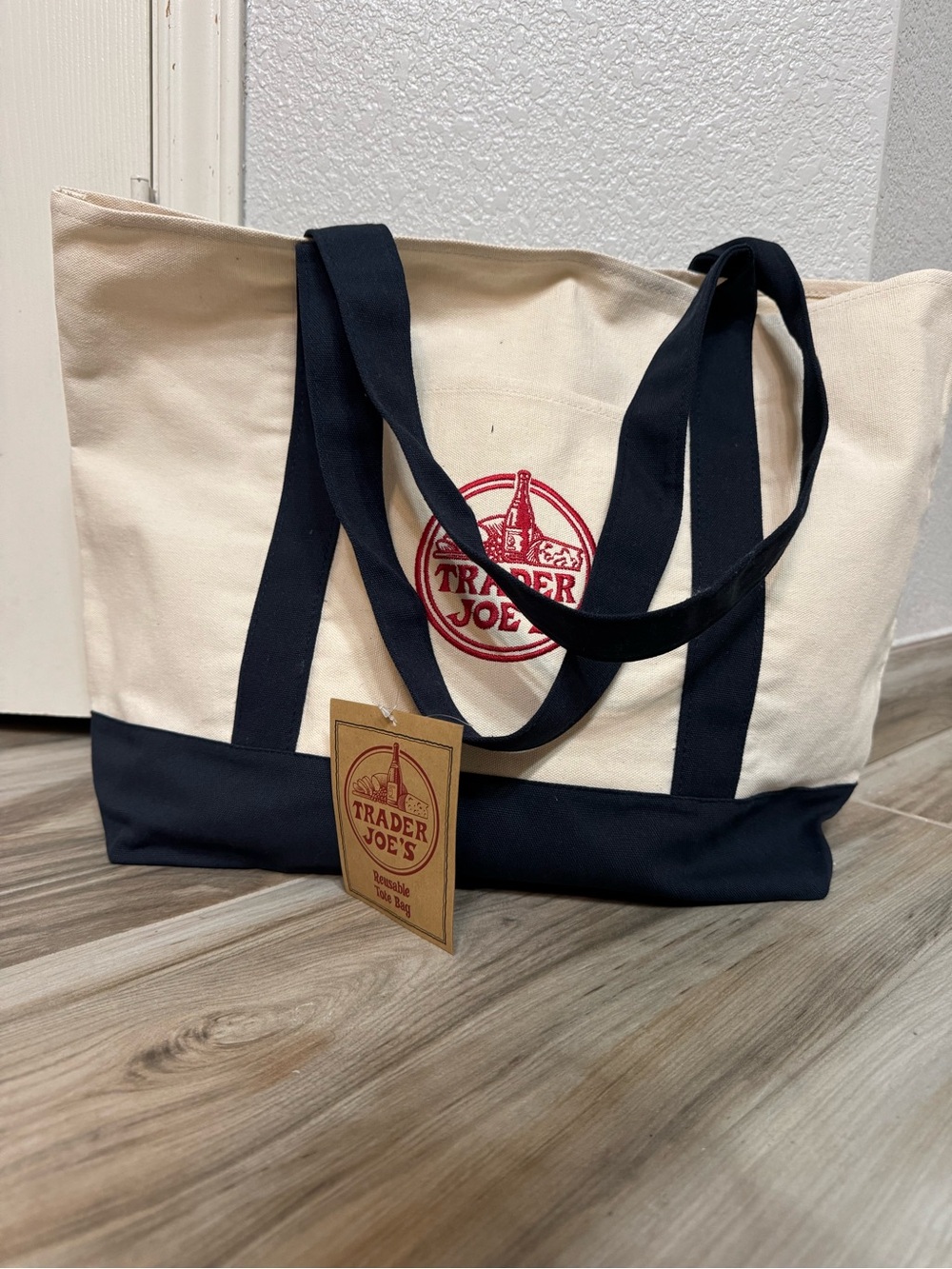 Trader Joe’s Canvas Tote Bag in Blue